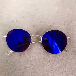 GUCCI unisex purple metallic sunglasses
